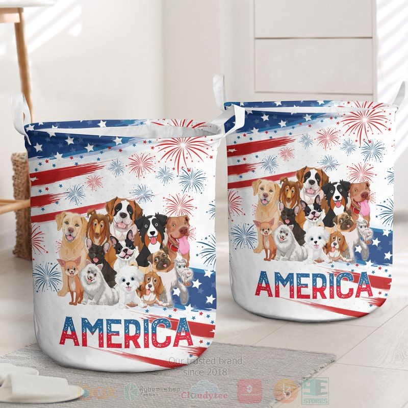 Dogs_America_Independence_Day_Laundry_Basket