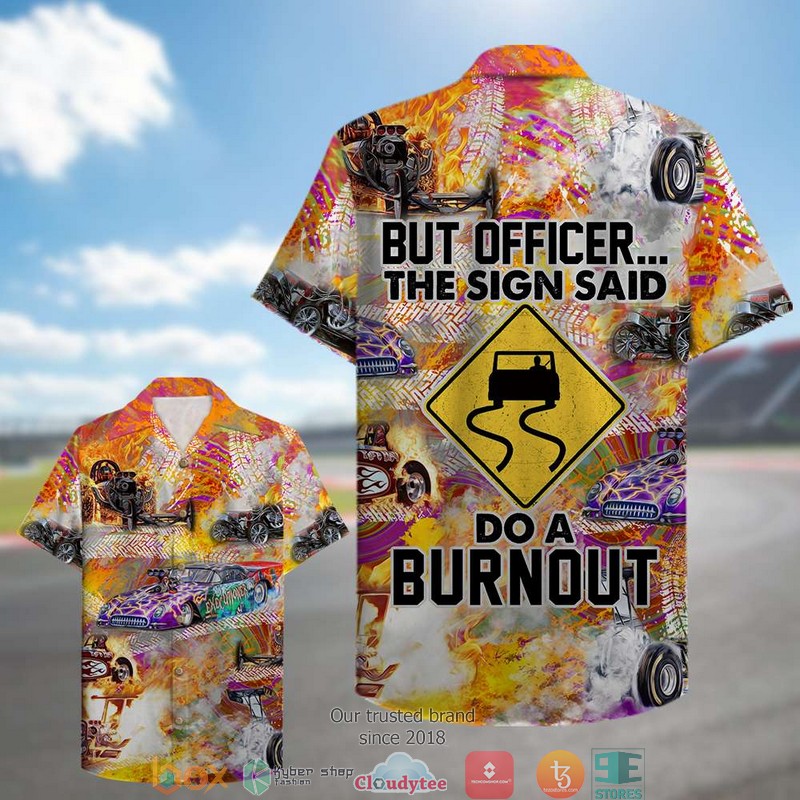 Drag_Racing_Do_A_Burnout_Hawaiian_shirt
