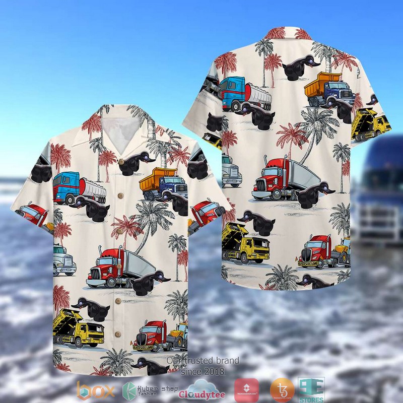 Duck_Truck_Pattern_Hawaiian_shirt