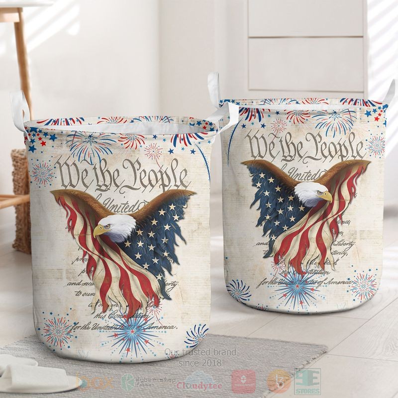 Eagle_We_the_people_of_the_United_States_Independence_Day_Laundry_Basket