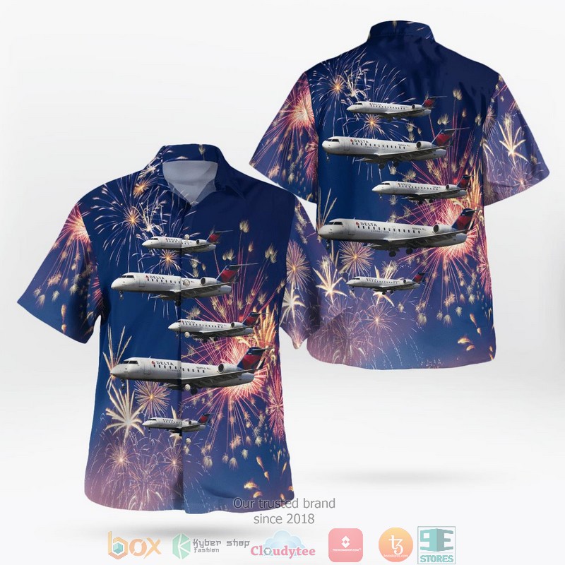 Endeavor_Air_CRJ_200_Fireworks_Aloha_Shirt