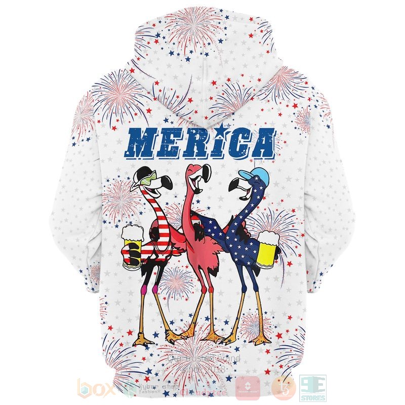 Flamingo_Drinking_Beer_Independence_Day_3D_Hoodie_Shirt_1