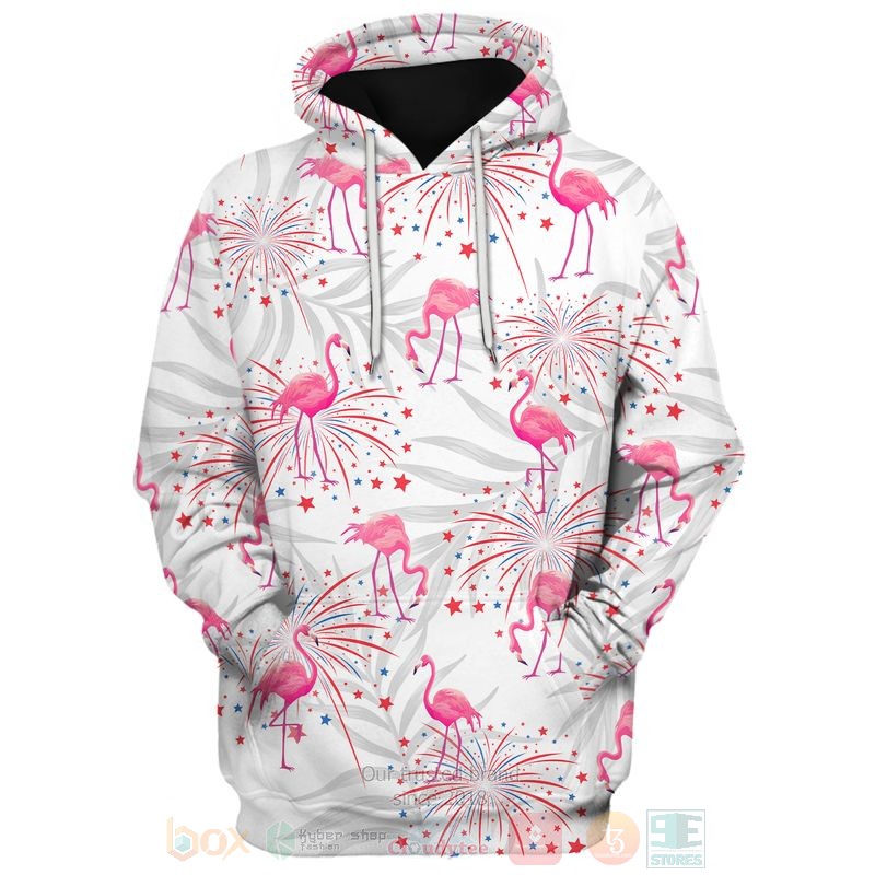 Flamingos_US_Independence_Day_3D_Hoodie_Shirt