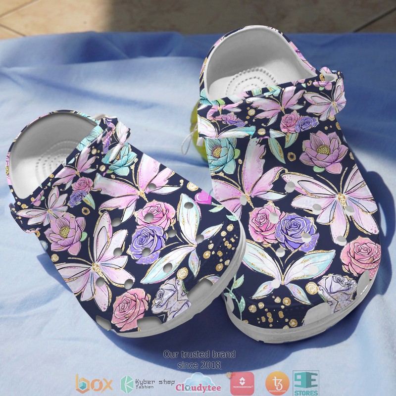 Floral_Butterfly_Crocband_Shoes