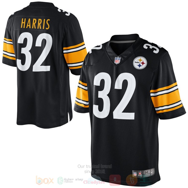 Franco_Harris_Black_Pittsburgh_Steelers_Retired_Football_Jersey