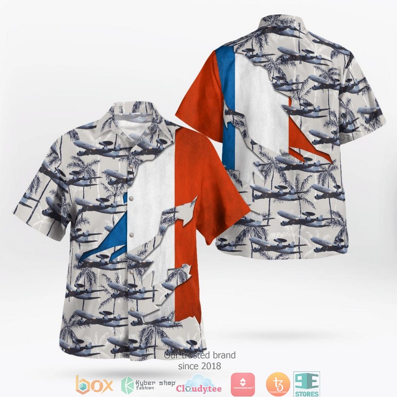 French_Air_and_Space_Force_E_3F_Sentry_Hawaiian_Shirt