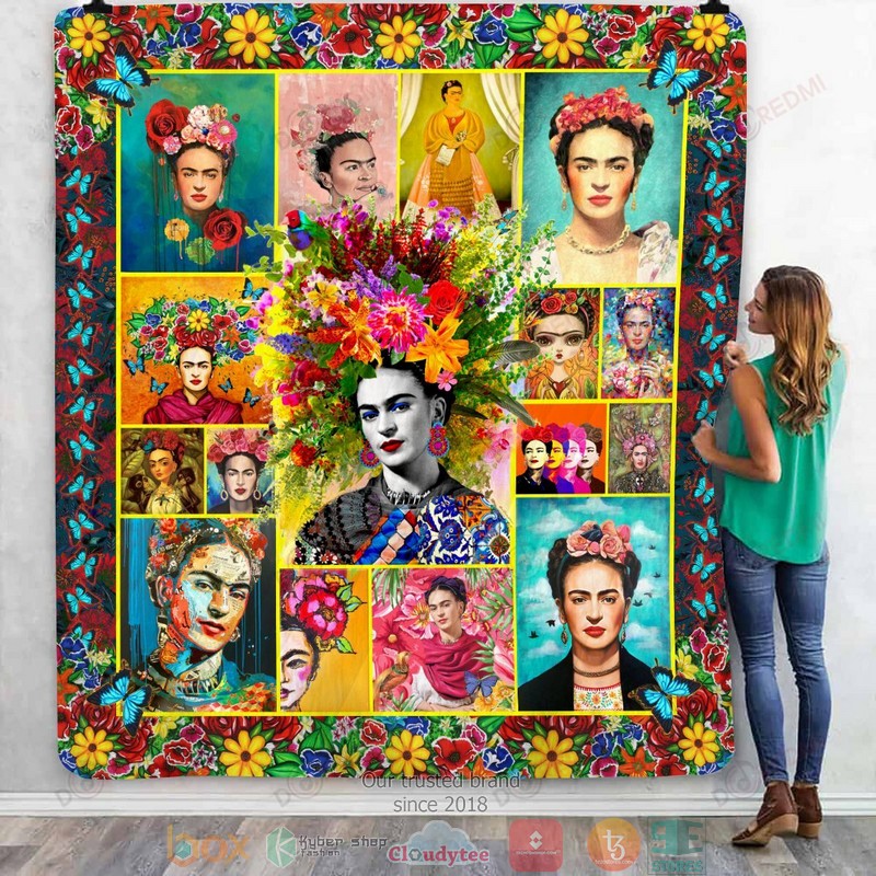 Frida_Kahlo_Flowers_Paintings_Quilt_1