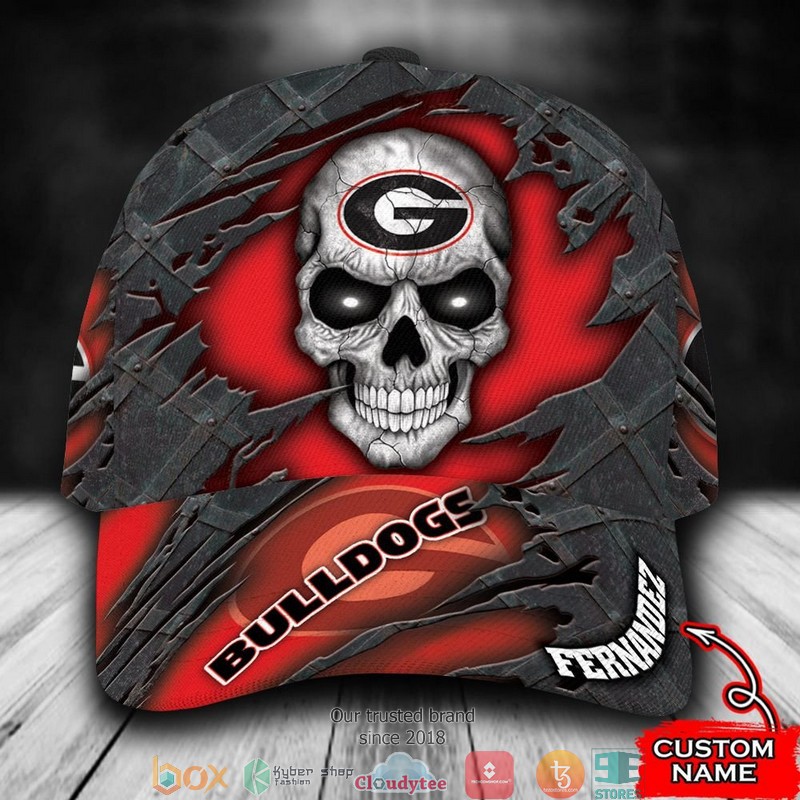 Georgia_Bulldogs_Skull_NCAA1_Custom_Name_Cap