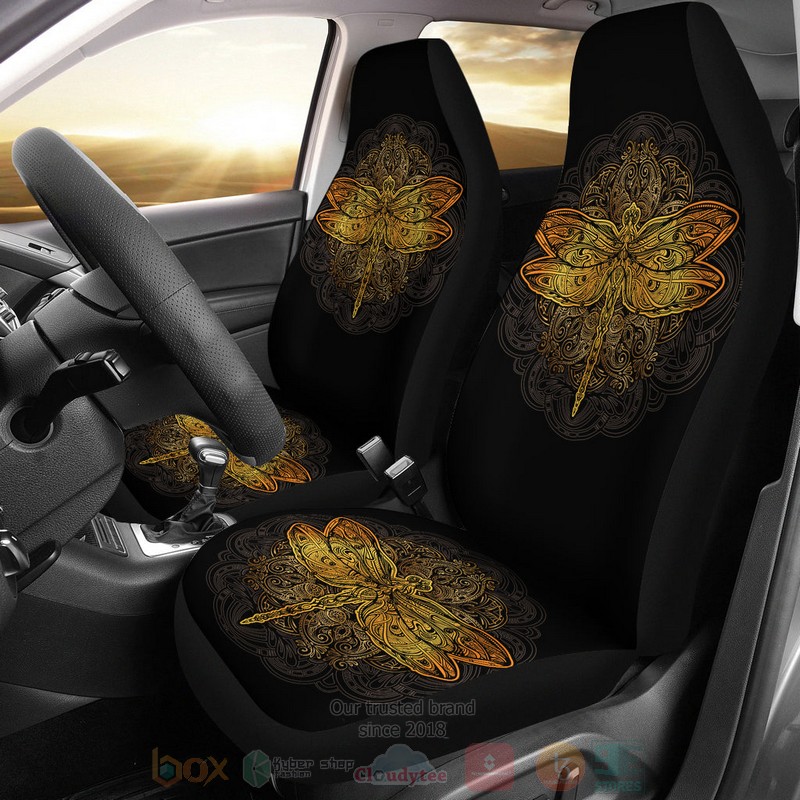 Golden_Dragonfly_Car_Seat_Cover
