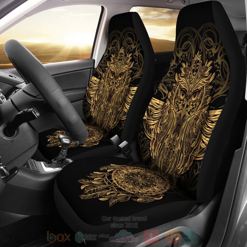 Golden_Owl_Car_Seat_Cover