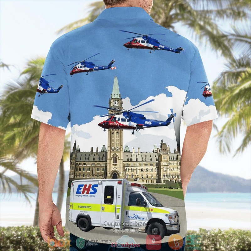 Halifax_Nova_Scotia_Canada_Emergency_Health_Services_Paramedics_And_Sikorsky_S-76C_Aloha_Shirt_1