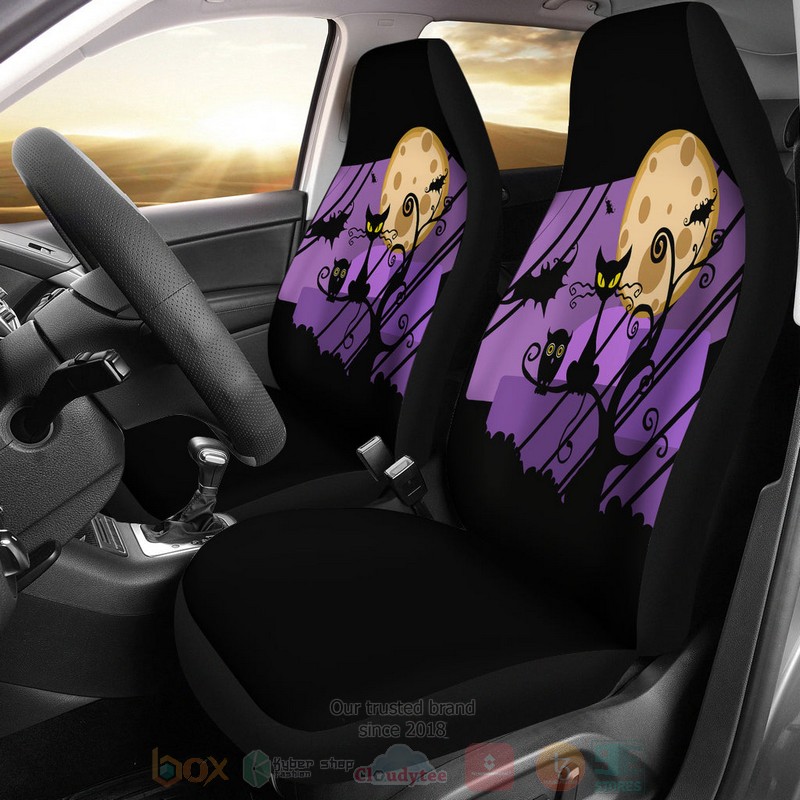 Halloween_Purple_Cat_Owl_And_Bat_Car_Seat_Cover
