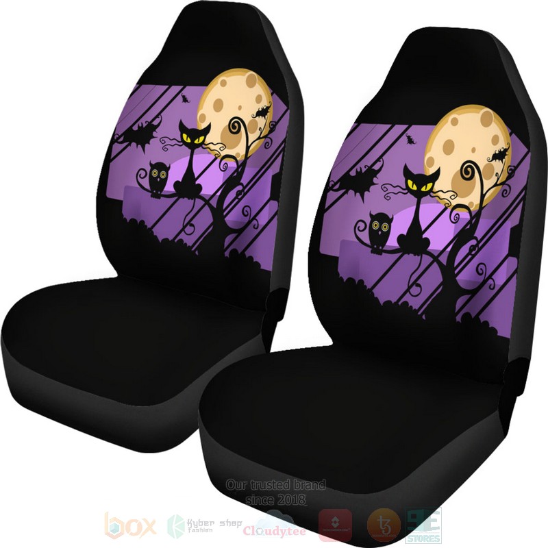 Halloween_Purple_Cat_Owl_And_Bat_Car_Seat_Cover_1