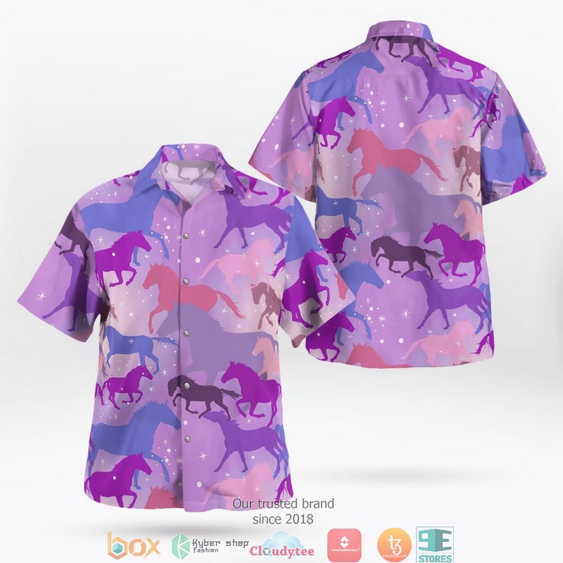 Horse_Purple_Color_Hawaiian_Shirt