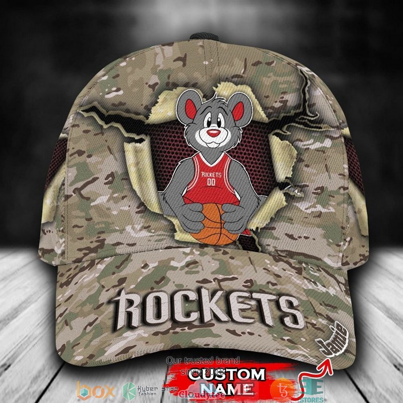 Houston_Rockets_Camo_Mascot_NBA_Custom_Name_Cap