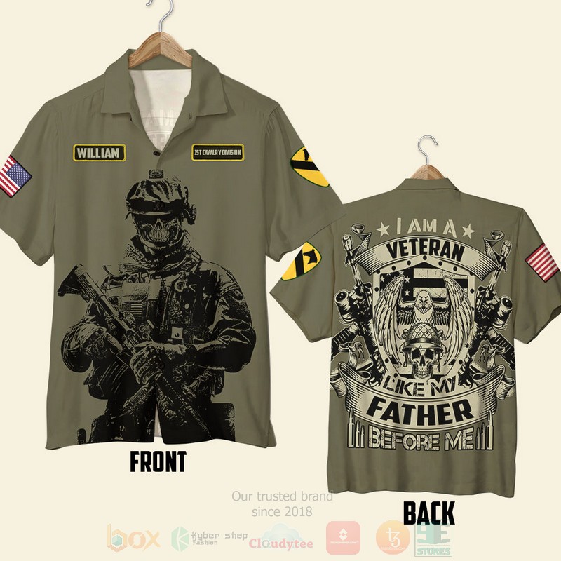 I_Am_A_Veteran_Like_My_Father_Before_Me_Custom_Name_Hawaiian_Shirt