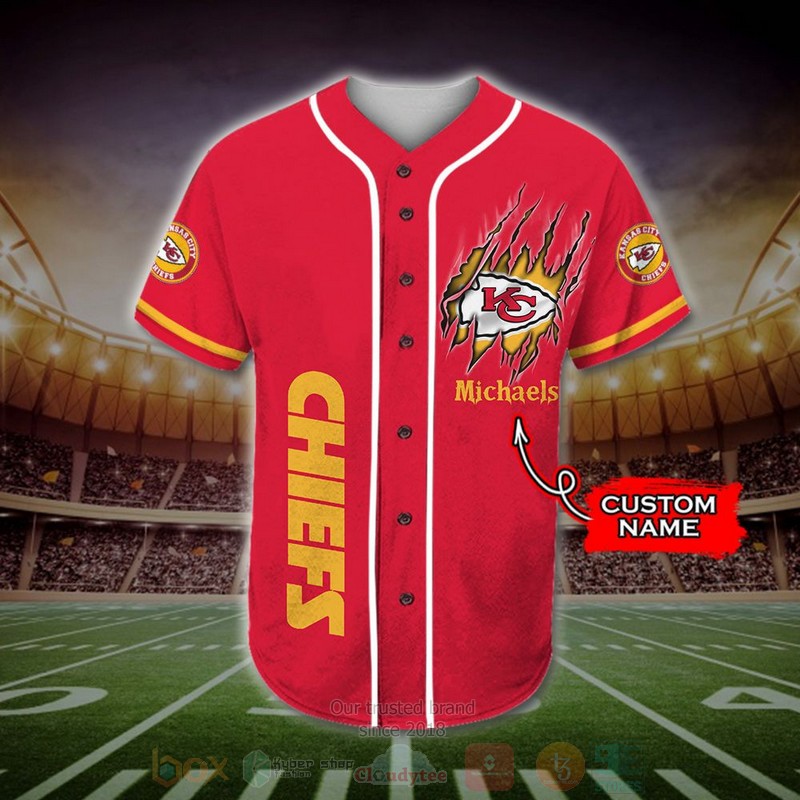 Kansas_City_Chiefs_Mascot_NFL_Custom_Name_Baseball_Jersey_1