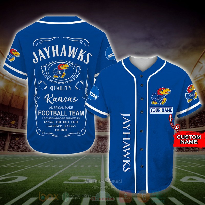 Kansas_Jayhawks_Jack_Daniel_NCAA_Custom_Name_Baseball_Jersey