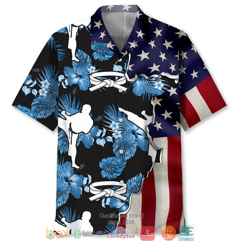 Karate_Tropical_Flag_Hawaiian_Shirt