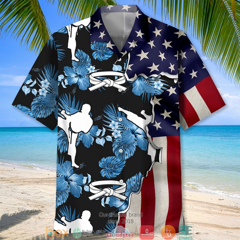 Karate_Tropical_Flag_Hawaiian_Shirt_1