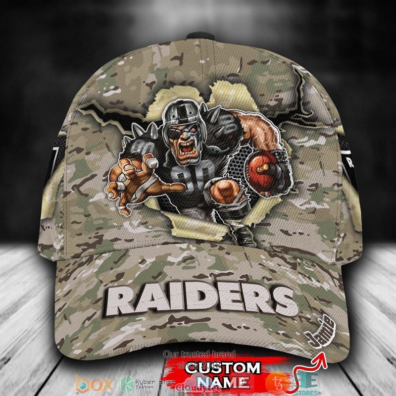 Las_Vegas_Raiders_CAMO_Mascot_NFL_Custom_Name_Cap