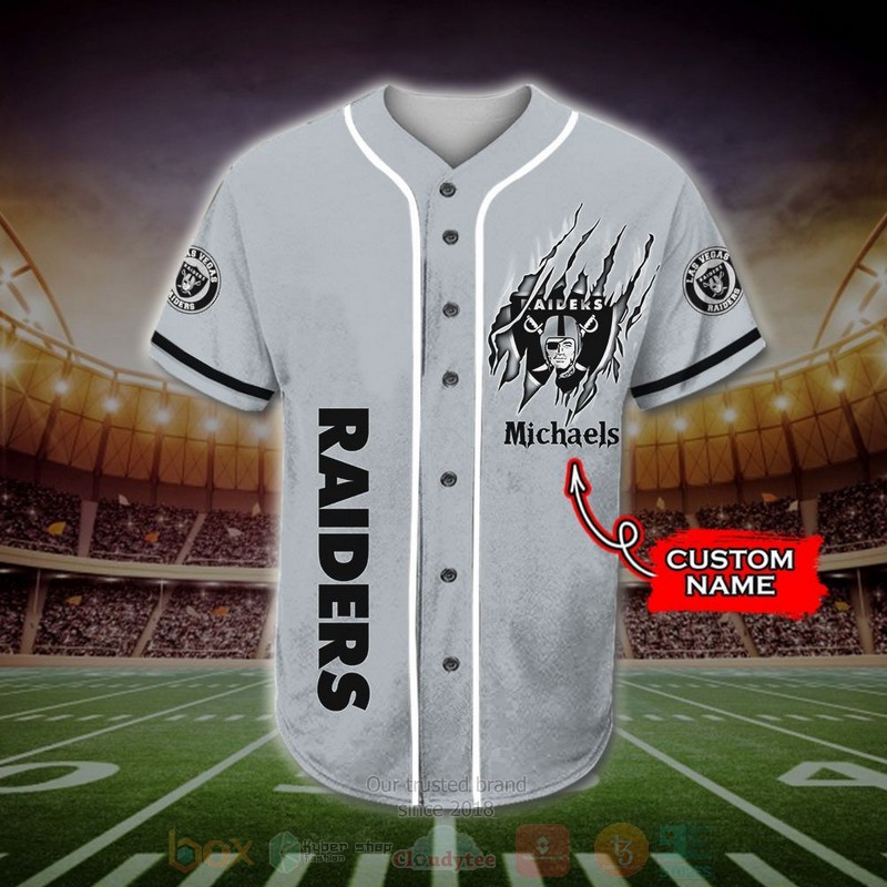 Las_Vegas_Raiders_Mascot_NFL_Custom_Name_Baseball_Jersey_1