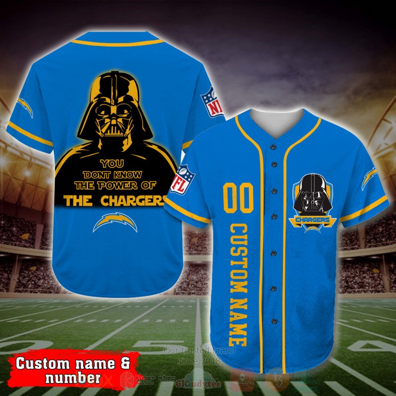 Los_Angeles_Chargers_Darth_Vader_NFL_Personalized_Baseball_Jersey