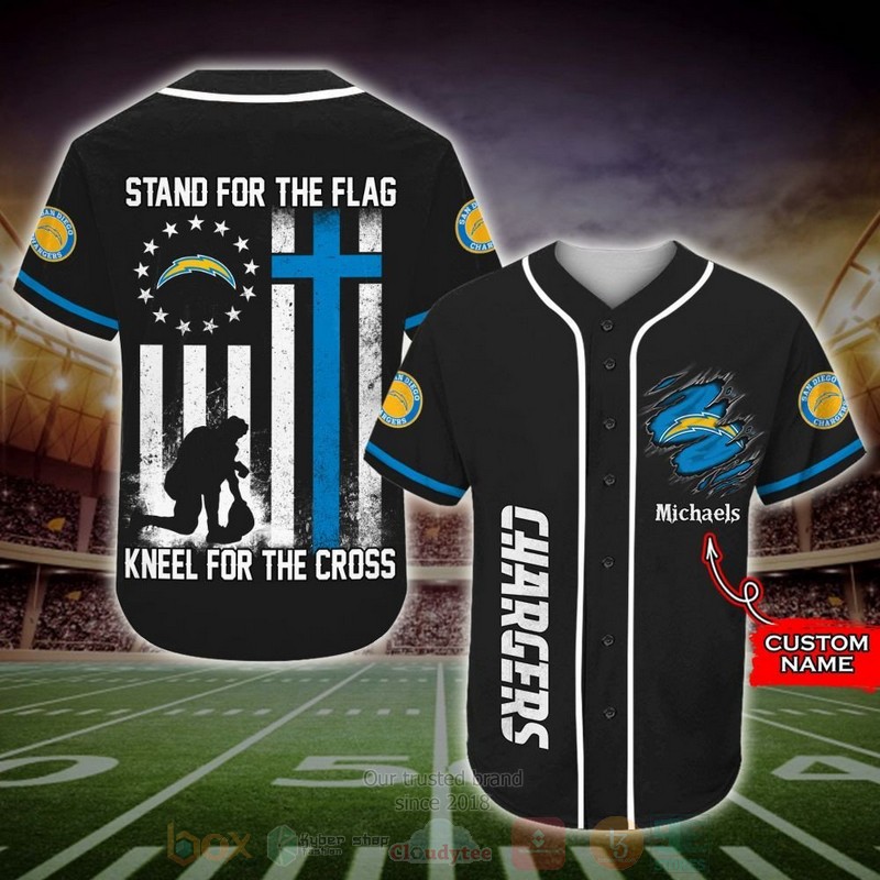 Los_Angeles_Chargers_NFL_Custom_Name_Baseball_Jersey
