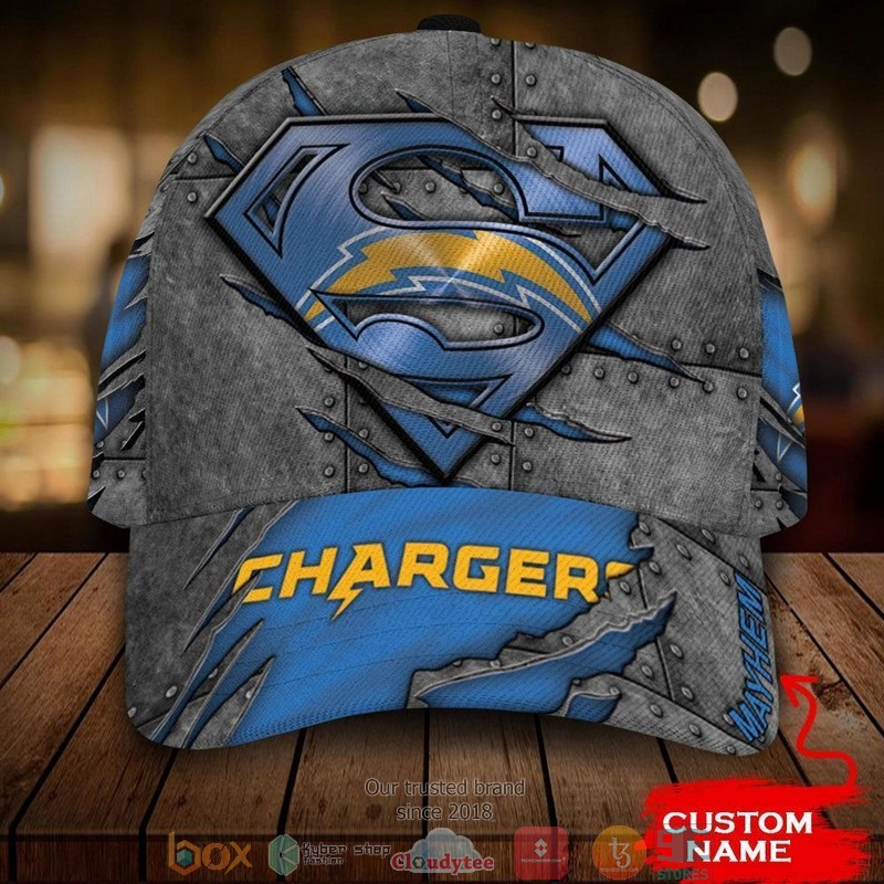 Los_Angeles_Chargers_NFL_Superman_Custom_Name_Cap