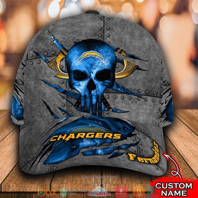 Los_Angeles_Chargers_Skull_NFL_Custom_Name_Cap