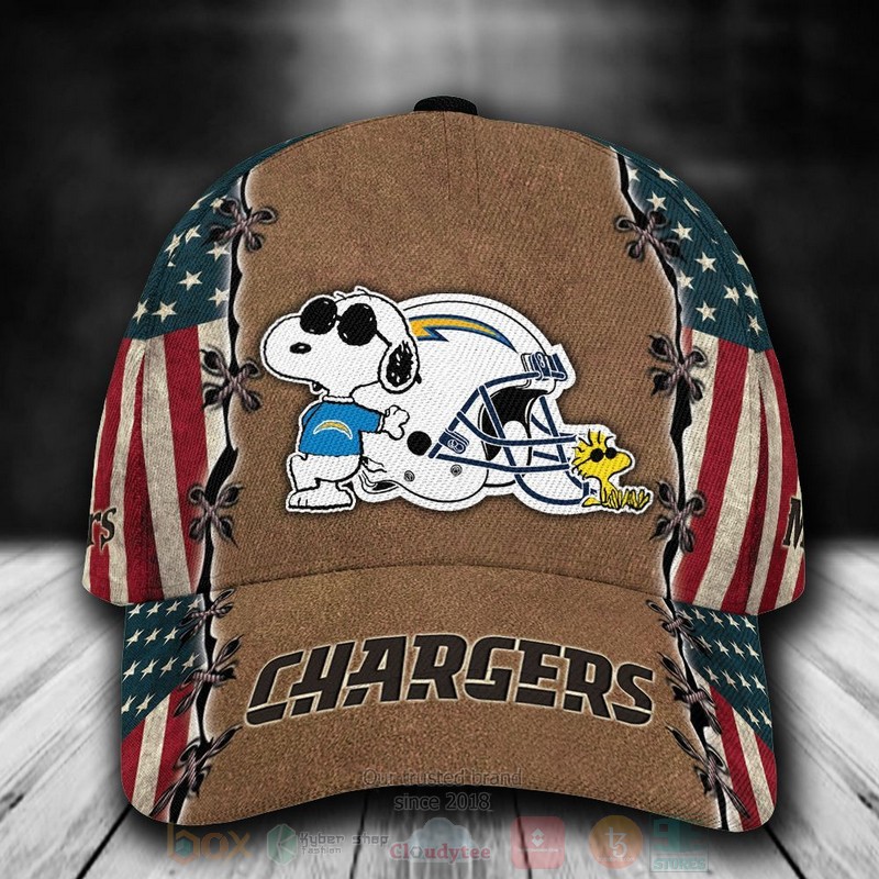 Los_Angeles_Chargers_Snoopy_NFL_Custom_Name_Cap