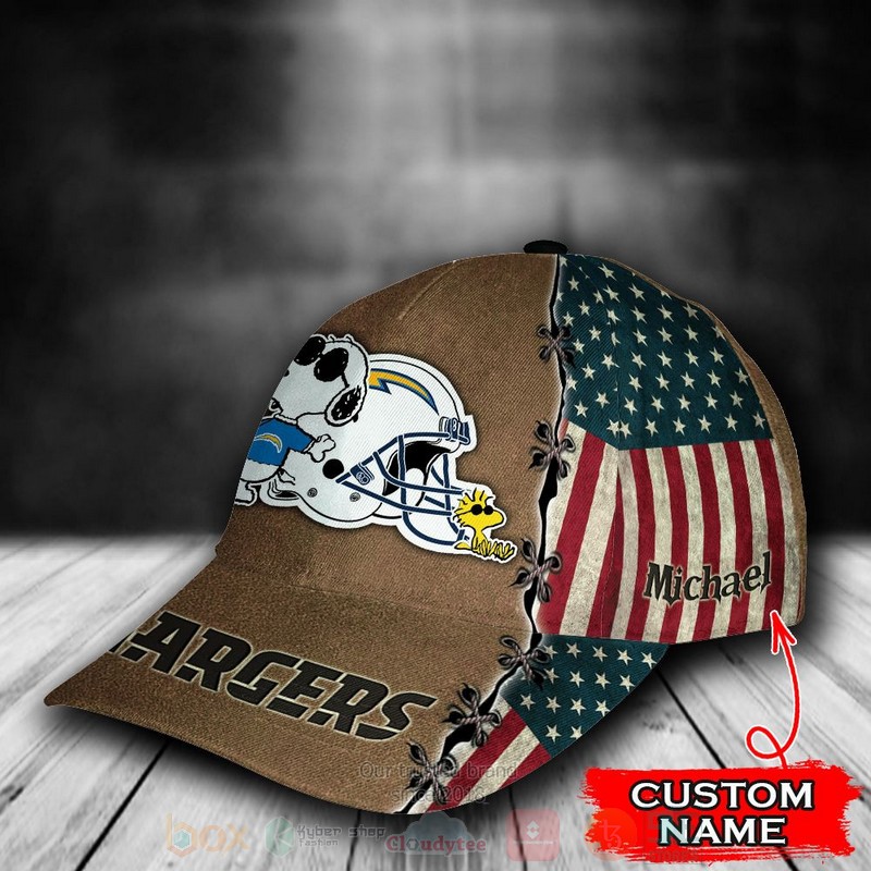 Los_Angeles_Chargers_Snoopy_NFL_Custom_Name_Cap_1