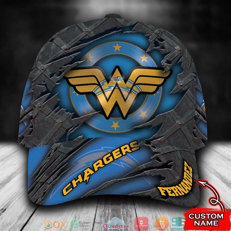 Los_Angeles_Chargers_Wonder_Woman_NFL_Custom_Name_Cap