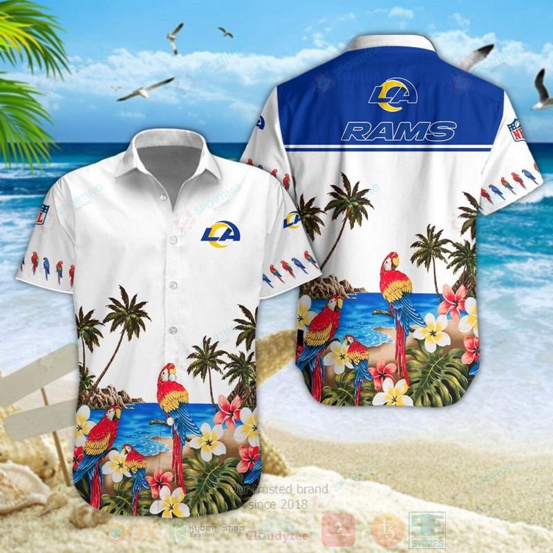 Los_Angeles_Rams_NFL_Parrot_Hawaiian_Shirt
