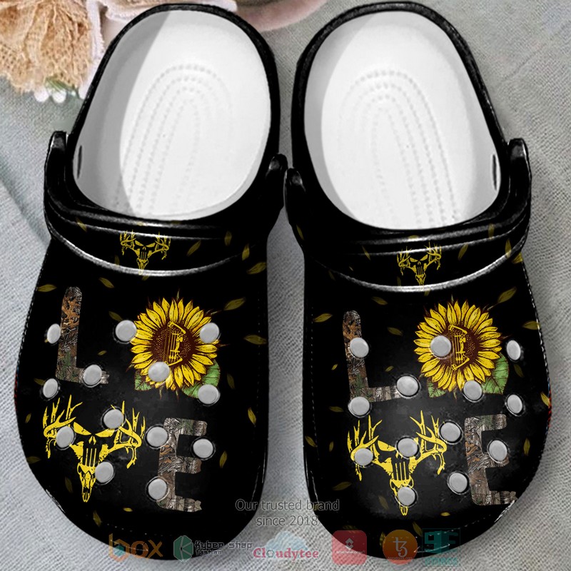 Love_Hunting_Deer_Sunflowers_Crocs_Crocband_Shoes_1