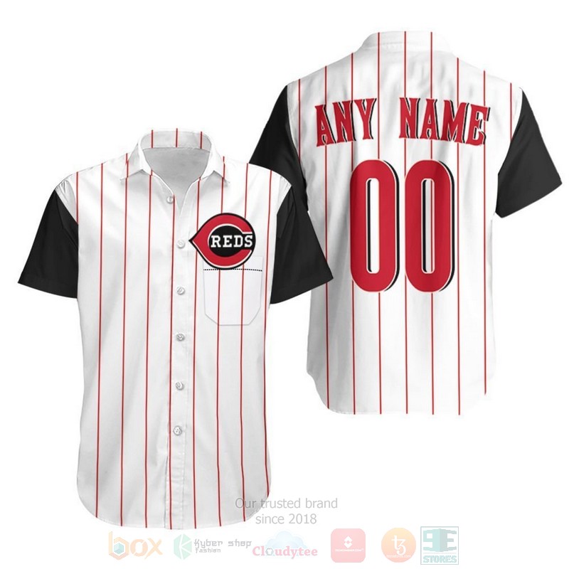 MLB_Personalized_Cincinnati_Reds_Majestic_1999_Throwback_White_Red_Hawaiian_Shirt