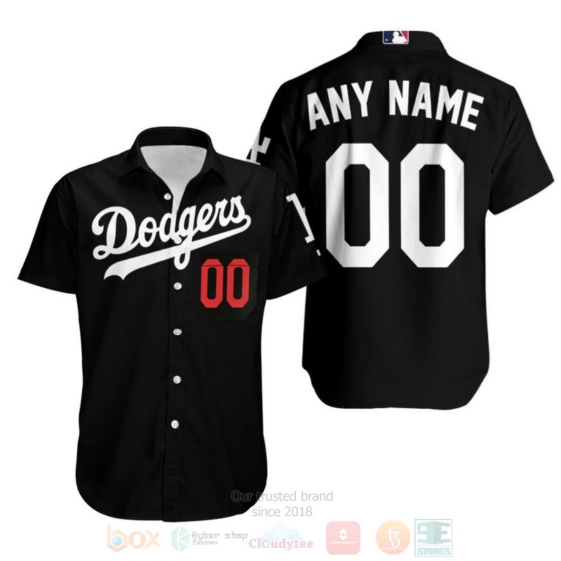 MLB_Personalized_Los_Angeles_Dodgers_2020_Black_Hawaiian_Shirt