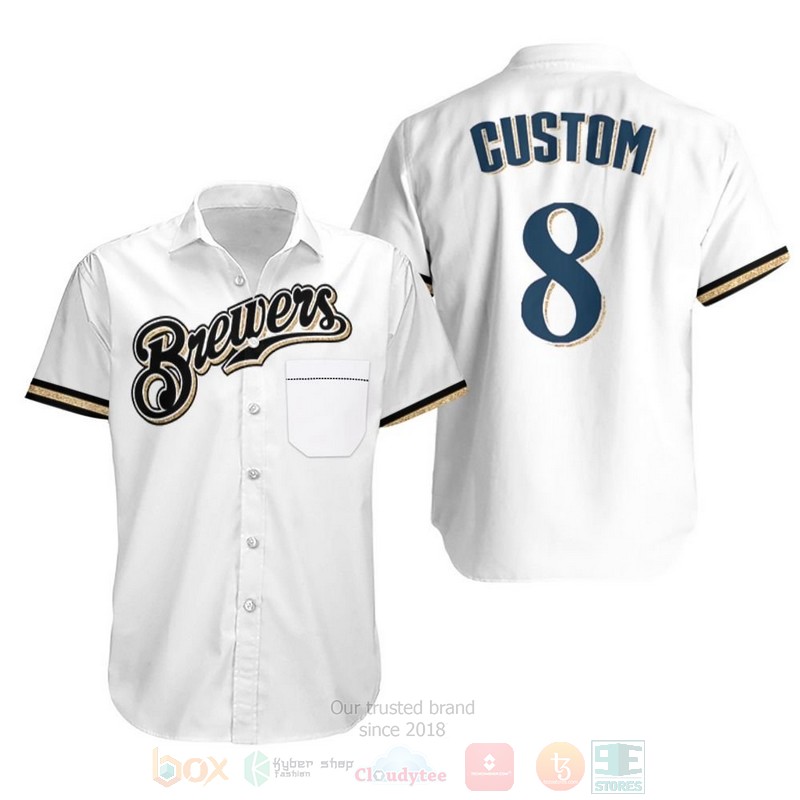 MLB_Ryan_Braun_Milwaukee_Brewers_Home_White_2019_Custom_Name_Hawaiian_Shirt