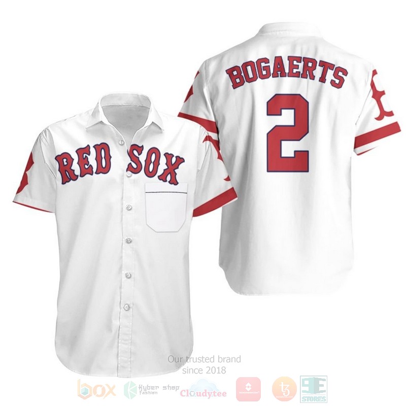 MLB_Xander_Bogaerts_Boston_Red_Sox_White_2019_Hawaiian_Shirt