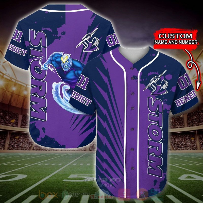HOT Melbourne Storm Custom Baseball Jerseys Express your unique style