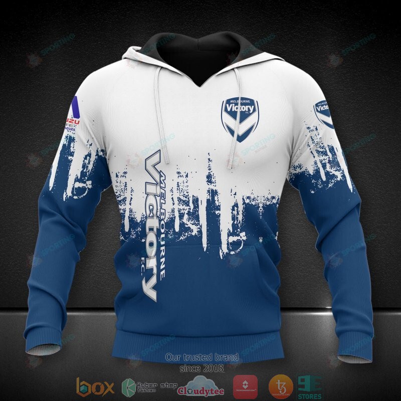 Melbourne_Victory_white_blue_3D_Shirt_Hoodie