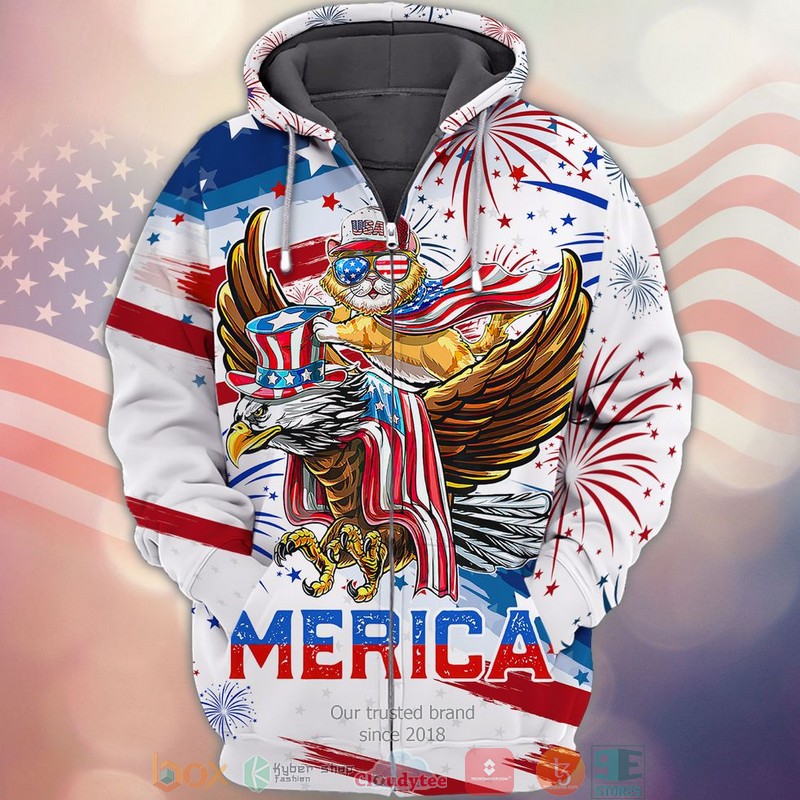 Merica_ealge_and_cats_Indepence_day_Shirt_hoodie