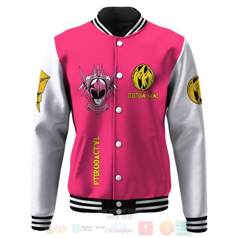 Mighty_Morphin_Power_Ranger_Pink_Custom_Name_Baseball_Jacket