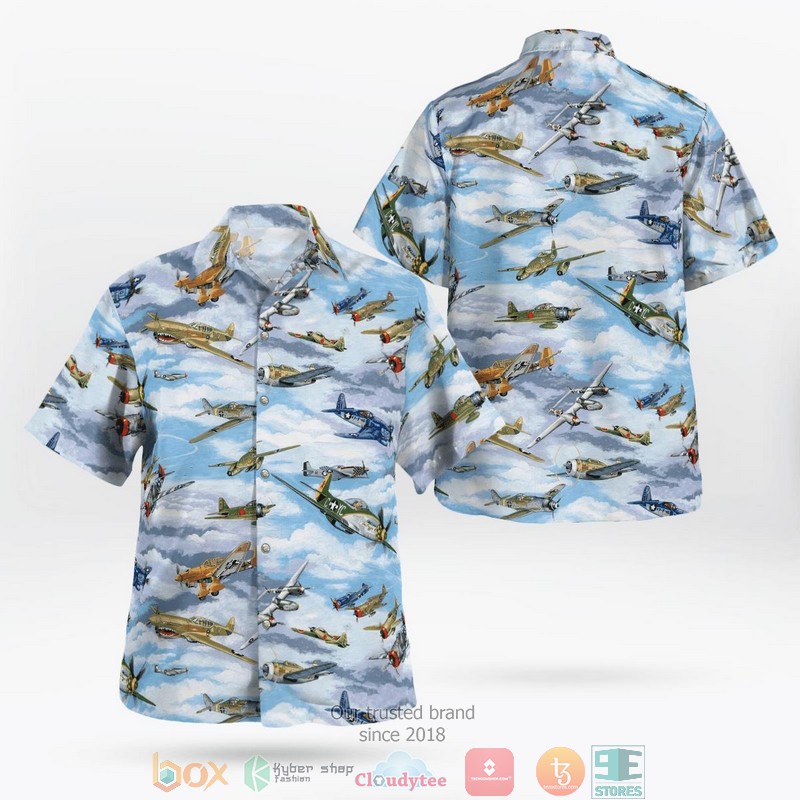 Military_Warbirds_WWII_Planes_Hawaiian_Shirt