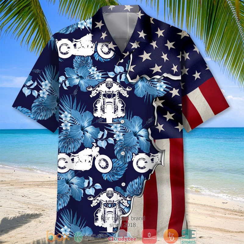Motorcycle_Tropical_Us_Flag_Hawaiian_Shirt_1