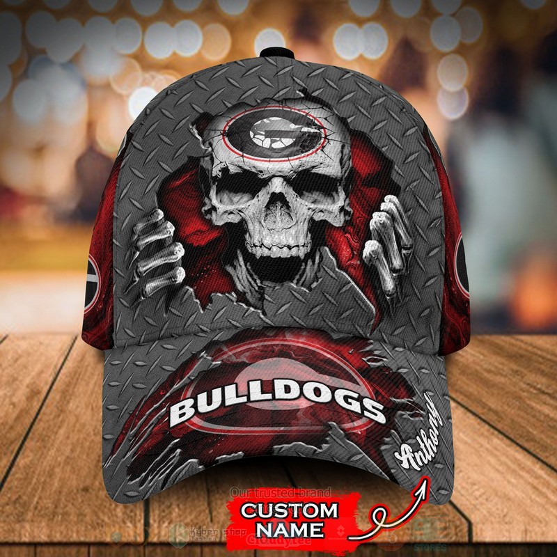 NCAA_Georgia_Bulldogs_Skull_Custom_Name_Cap
