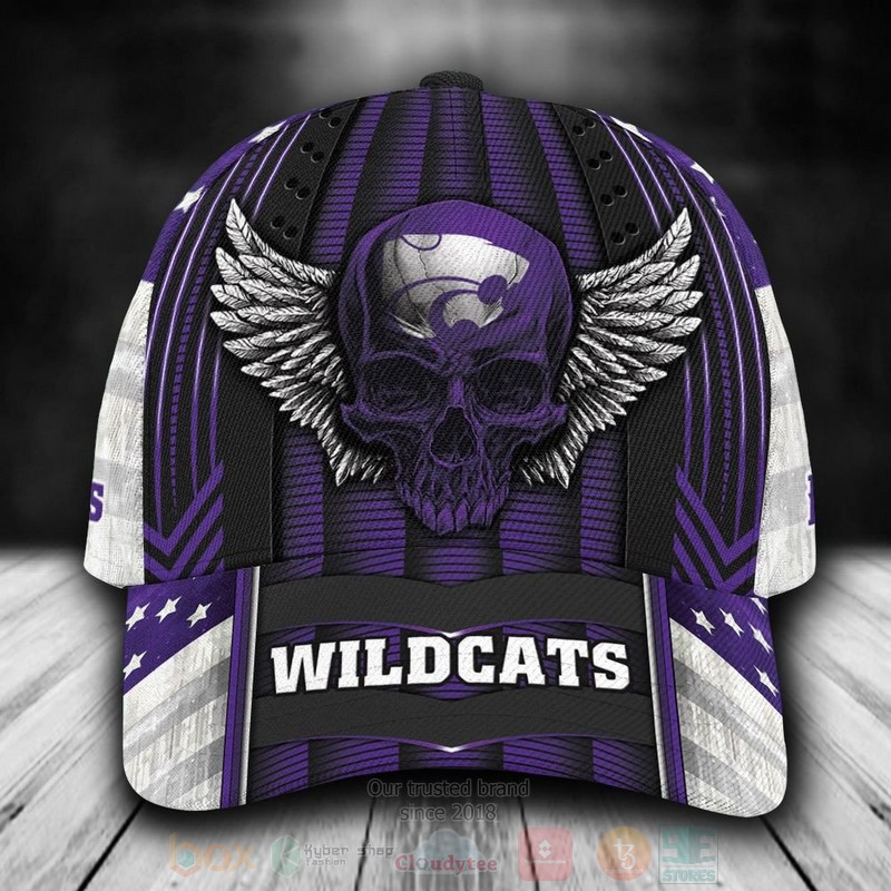 NCAA_Kansas_State_Wildcats_Skull_Custom_Name_Purple_Cap