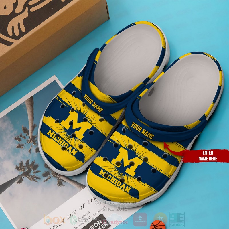 NCAA_Michigan_Wolverines_football_Custom_Name_Crocband_Crocs_Clog_Shoes_1