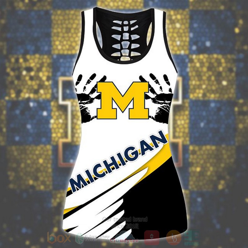 NCAA_Michigan_Wolverines_football_Tank_Top_Leggings