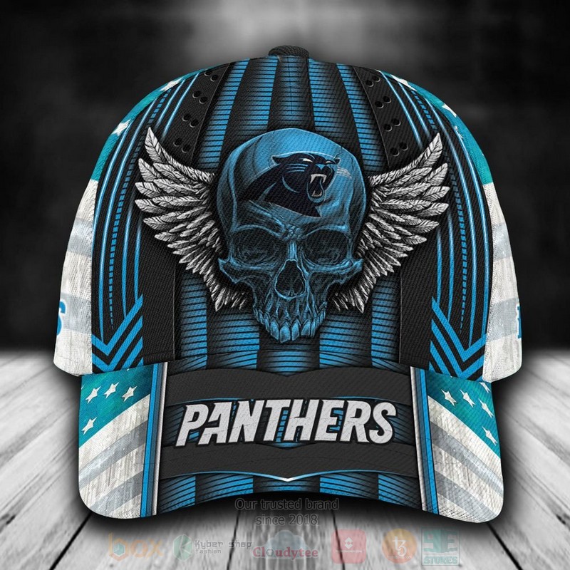 NFL_Carolina_Panthers_Skull_Custom_Name_Blue_Cap